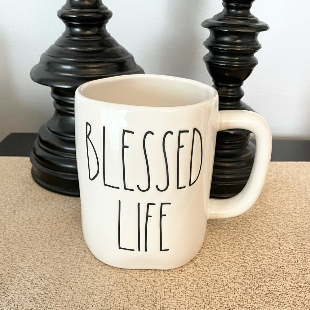 🆕Rae Dunn Ceramic BLESSED LIFE Mug